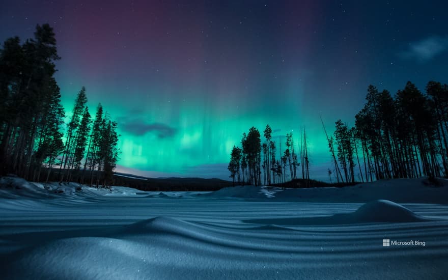 Geomagnetic storm at night, Penticton, British Columbia, Canada