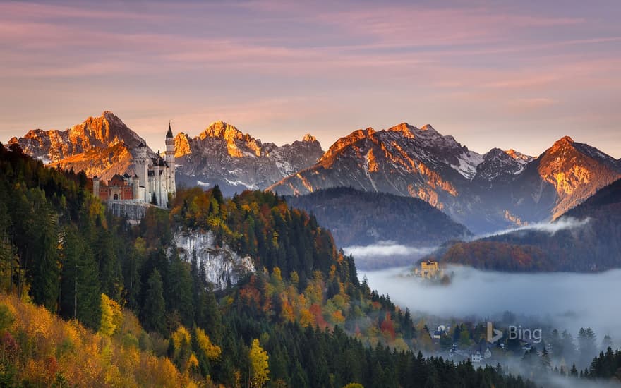 Neuschwanstein Castle in southern Bavaria, Germany