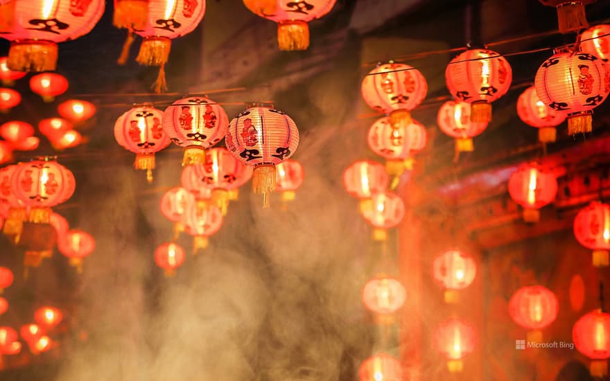 Chinese New Year Lanterns on New Year's Eve