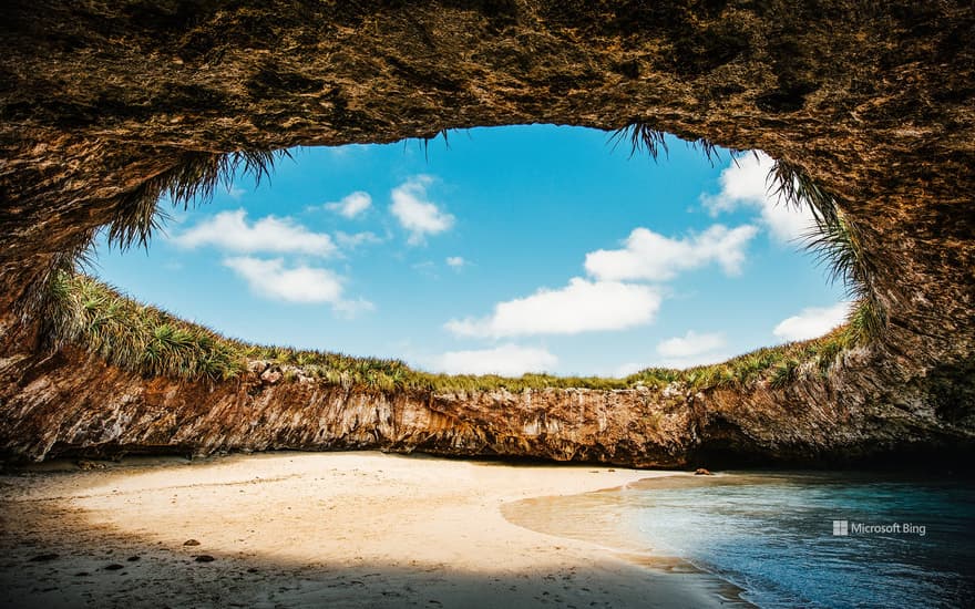 Playa del Amor in the Marietas Islands, off the coast of Puerto Vallarta, Mexico