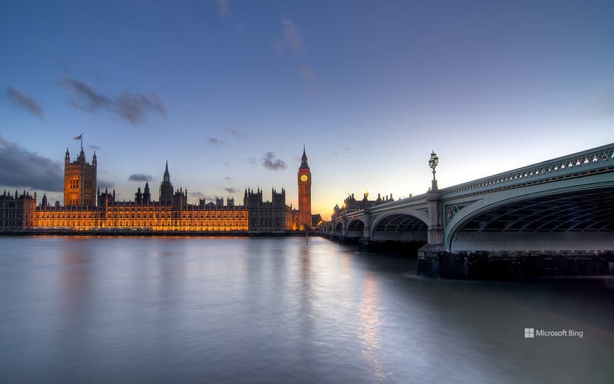 House of Parliament on the Thames, London, UK