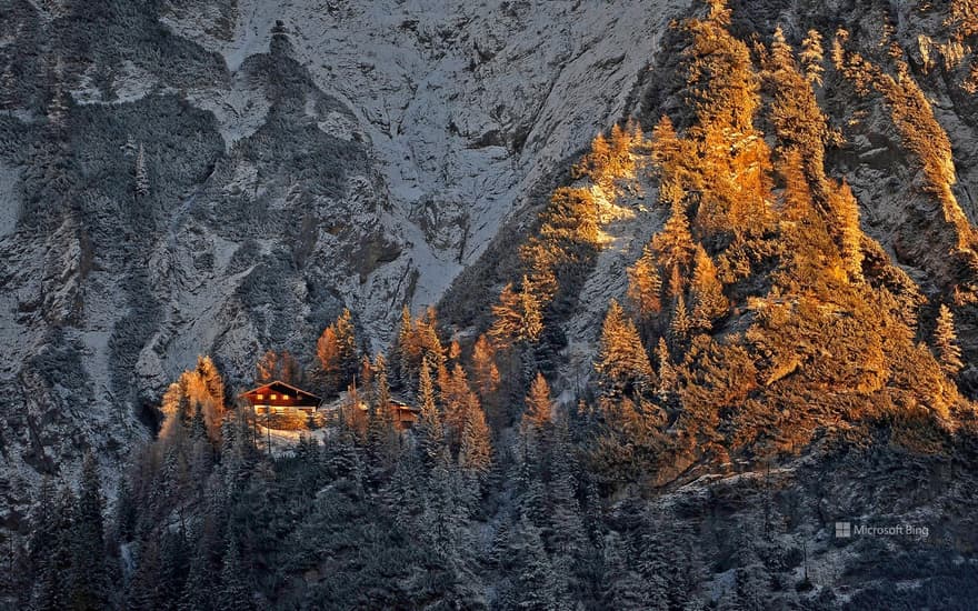 Mittenwalder Hütte in the Bavarian Alps of Germany