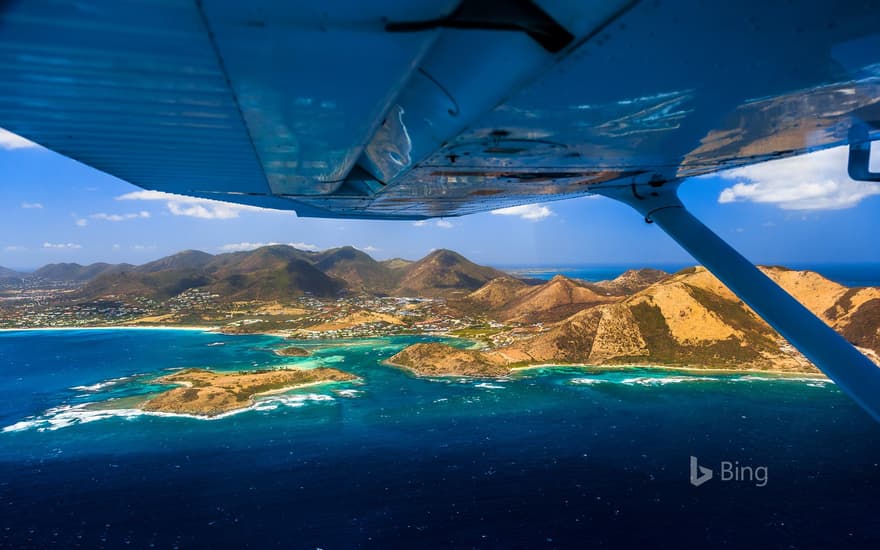 Nature reserve of Pinel Island, Saint Martin, French overseas territory