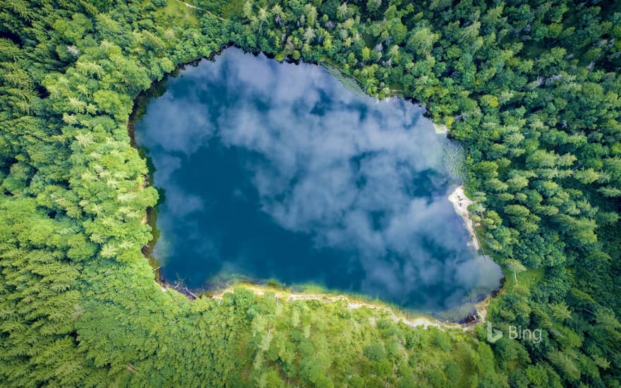 Lake Eibensee in the Austrian Alps near Salzburg