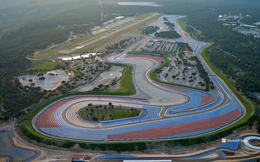 Aerial view of the Paul Ricard circuit, Le Castellet